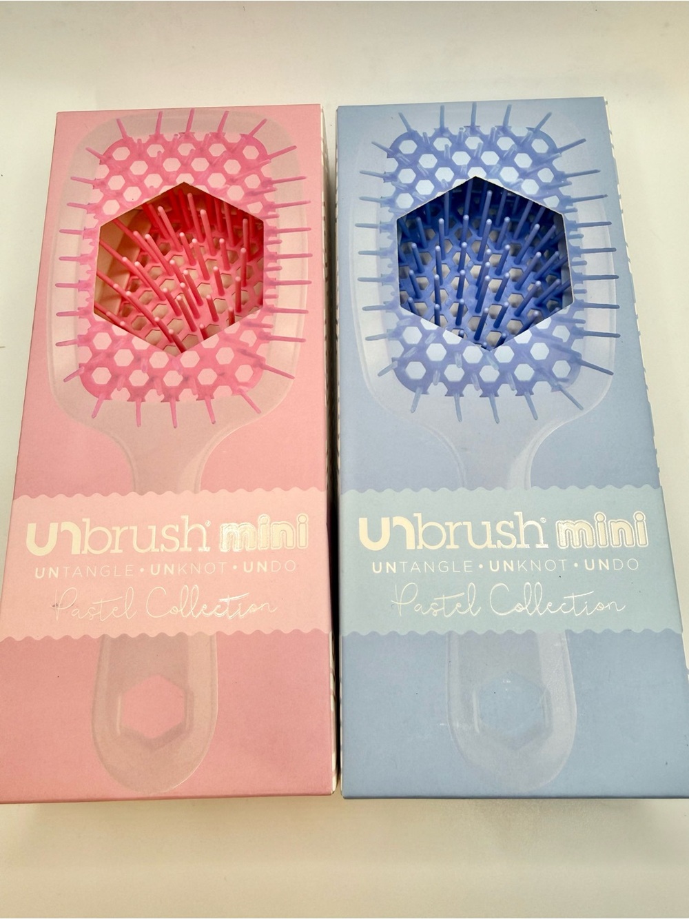 2 FHI heat UNBRUSh Mini untangling unknot & undo HAIR BRUSH in pastel collection